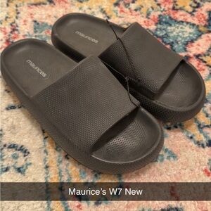 Maurices Charcoal Slide Sandals for Men